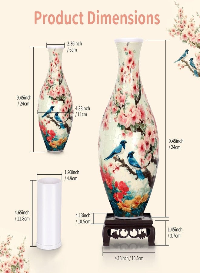 بيليف مزهرية أحجية ثلاثية الأبعاد من بيلييف للبالغين، 160 قطعة، مزهرية زهور بلاستيكية يمكنك تركيبها بنفسك، متوافقة مع الزهور المكعبة، ديكور فريد للمنزل والمكتب، هدية مثالية لتدفئة المنزل وأعياد الميلاد لتنسيقات الزهور (طائر الزهور) - Image 5